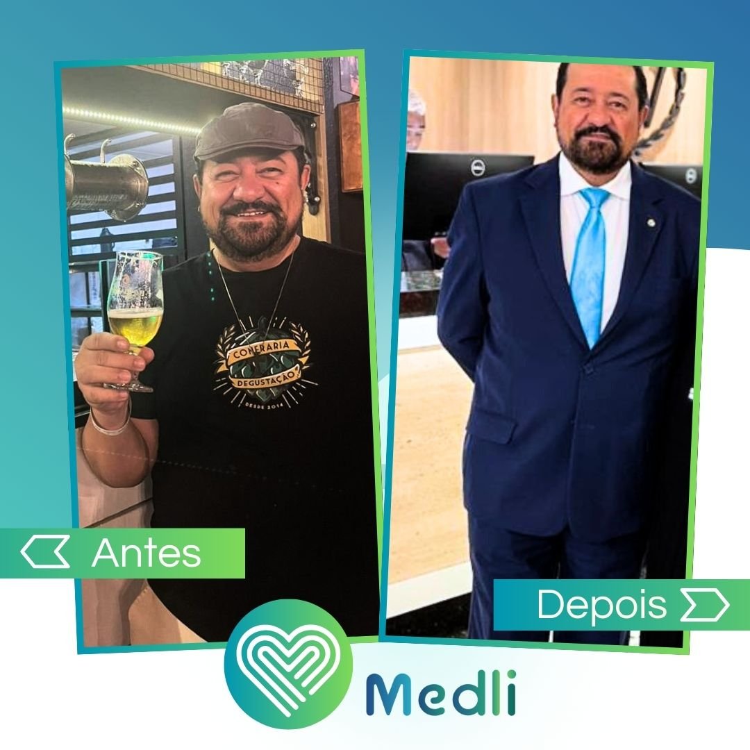 Paciente exibindo resultados positivos de emagrecimento saudável